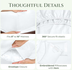 Royale Linens 144 thread Count 100% Cotton Sheet Set