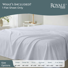 400TC cotton flat Signature White