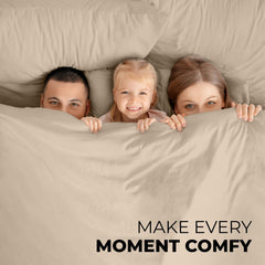 ROYALE LINENS - 4 Piece Bed Sheet - Soft Brushed Microfiber 1800 Bedding Set - 1 Fitted Sheet, 1 Flat Sheet, 2 Pillow case - Wrinkle & Fade Resistant Luxury Sheet Set (Sand)
