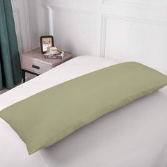 Royale Linens Body Pillow Cover - Double Brushed 1800 Microfiber - 20"x54" with Hidden Zipper Closure - Wrinkle & Fade Resistant - Super Soft Body Pillowcase 2 Pack (Sage, Pack of 2)