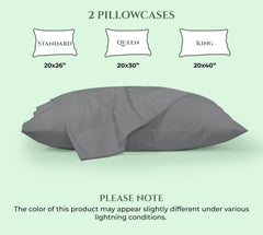 144TC cotton pillowcases Charcoal