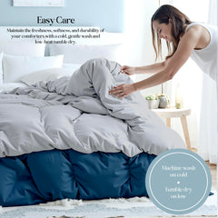 Royale comforter Navy & Silver