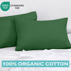 ROYALE LINENS 300 thread Count 100% Long Staple Combed Cotton Pillowcases Set Of 2 - Ultra Soft - Queen Bed Pillow Cover - 20"x30" - Breathable, Cool & Crisp Percale White Pillow Cases