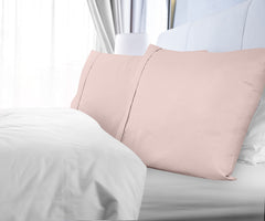 Royale Linens Queen Pillowcase Set of 2 - Bed Pillow Cover - 20" x 30" - Pink Pillowcases - 1800 Brushed Microfiber, Wrinkle & Fade Resistant - Soft & Cozy- Queen Size Pillow Case (Queen, Pink)