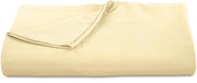 Royale Linens 300 Thread Count 100% Long Staple Combed Cotton Flat Sheet - Super Soft - Top Sheet - Flat Sheet Sold Separately - Breathable Cool & Crisp Percale Flat Sheet Only(Light Yellow)