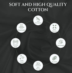 144TC cotton flat sheet Black