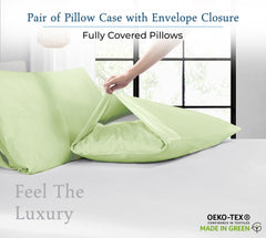 400TC cotton pillow Florentine Sage