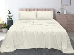 Royale Linens 300 Thread Count 100% Long Staple Combed Cotton Flat Sheet - Super Soft - Top Sheet - Breathable, Cool & Crisp Percale Flat Sheet Only