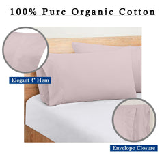 ROYALE LINENS 300 thread Count 100% Long Staple Combed Cotton Pillowcases Set Of 2 - Ultra Soft - Queen Bed Pillow Cover - 20"x30" - Breathable, Cool & Crisp Percale White Pillow Cases