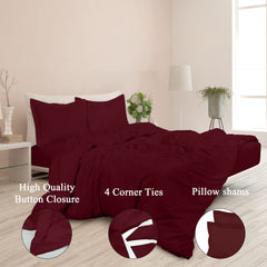 Button duvet cover Burgundy image 4
