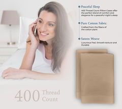 400TC cotton pillow Sand