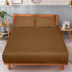 Royale Linens 100% Organic Cotton Percale Weave Super Soft Deep Pocket Bottom Sheets Elastic Sheet Fitted Sheets Only
