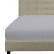 Royale Linens Fitted Sheet - Brushed Hotel Quality 1800 Ultra-Soft Wrinkle & Fade Resistant - Bottom Sheet - Deep Pocket Stretches Up to 16" - Fitted Sheet Only - Elastic Sheet (Silver)