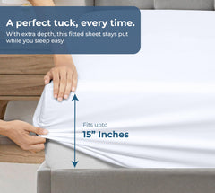 Royale Linens 300 thread Count 100% Cotton Sheet & Pillowcase Sets