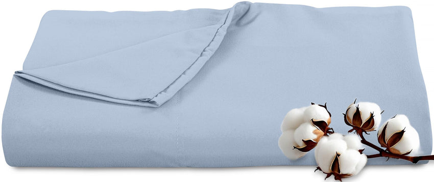 Royale Linens 300 Thread Count 100% Long Staple Combed Cotton Flat Sheet - Super Soft - Top Sheet - Breathable, Cool & Crisp Percale Flat Sheet Only