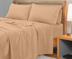 Royale Linens 300 Thread Count 100% Long Staple Combed Cotton Flat Sheet - Super Soft - Top Sheet - Breathable, Cool & Crisp Percale Flat Sheet Only
