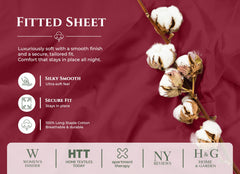 144TC cotton fitted sheet Red