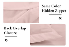 ROYALE LINENS Pink Duvet Cover Queen Size - Queen Duvet Cover Set - 3 Piece Double Brushed Queen Duvet Covers with Zipper Closure, 1 Queen Duvet Cover 90x90 inches and 2 Pillow Shams (Queen, Pink)