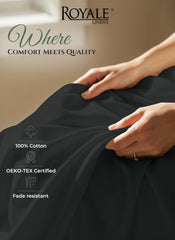 144TC cotton flat sheet Black
