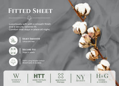144TC cotton fitted sheet Charcoal