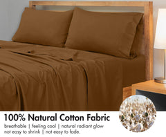 Royale Linens 300 Thread Count 100% Long Staple Combed Cotton Flat Sheet - Super Soft - Top Sheet - Breathable, Cool & Crisp Percale Flat Sheet Only