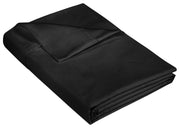400 Thread Count 100% American Grown Cotton Flat Sheet - Cooling Sheets - Sheets - Luxury Sateen Weave - Flat Sheet Sold Separately - Soft Black Flat Sheet Only ( Night Black)
