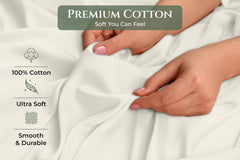 144TC cotton pillowcases Ivory