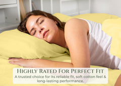 144TC cotton fitted sheet Yellow
