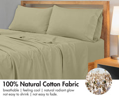 Royale Linens 300 Thread Count 100% Long Staple Combed Cotton Flat Sheet - Super Soft - Top Sheet - Breathable, Cool & Crisp Percale Flat Sheet Only