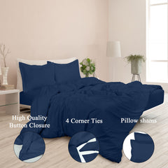 Button duvet cover Navy image 4