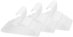 ROYALE 20 Pack White Plastic Hangers For Clothes - Heavy Duty Plastic Clothes Hanger Ideal For Everyday Standard Use - Lightweight & Space Saving Notched Plastic Hangers - Slim & Sleek Shoulder Groove