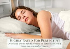 144TC cotton fitted sheet Ivory