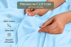 144TC cotton pillowcases Lake Blue