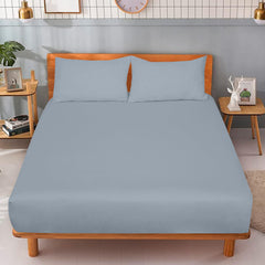 Royale Linens 100% Organic Cotton Percale Weave Super Soft Deep Pocket Bottom Sheets Elastic Sheet Fitted Sheets Only