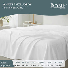 400TC cotton flat Signature White