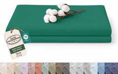 144TC cotton flat sheet Hunter Green