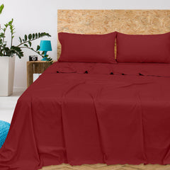 Royale Linens 300 Thread Count 100% Long Staple Combed Cotton Flat Sheet - Super Soft - Top Sheet - Breathable, Cool & Crisp Percale Flat Sheet Only