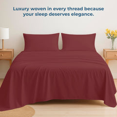 200TC cotton flat sheet Red - image 6