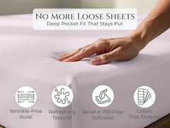 144TC cotton fitted sheet Lavender