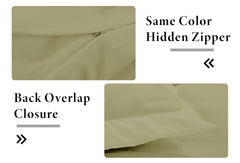 ROYALE LINENS White Duvet Cover - Duvet Cover Set - 3 Piece Double Brushed Duvet Covers with Zipper Closure, 1 Duvet Cover and 2 Pillow Shams