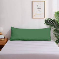 Royale Linens Body Pillow Cover - Double Brushed 1800 Microfiber - 20"x54" with Hidden Zipper Closure - Wrinkle & Fade Resistant - Super Soft Body Pillowcase 2 Pack (Hunter Green, Pack of 2)