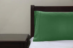 Royale Linens Queen Pillowcase Set of 2 - Bed Pillow Cover - 20" x 30" - Pillowcases - 1800 Brushed Microfiber, Wrinkle & Fade Resistant - Soft & Cozy- Queen Size Pillow Case (Queen, Hunter Green)