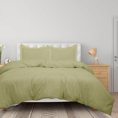 ROYALE LINENS White Duvet Cover - Duvet Cover Set - 3 Piece Double Brushed Duvet Covers with Zipper Closure, 1 Duvet Cover and 2 Pillow Shams