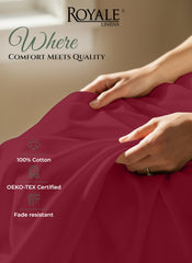 144TC cotton flat sheet Red