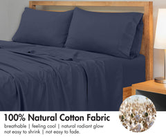 Royale Linens 300 Thread Count 100% Long Staple Combed Cotton Flat Sheet - Super Soft - Top Sheet - Breathable, Cool & Crisp Percale Flat Sheet Only