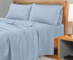 Royale Linens 300 Thread Count 100% Long Staple Combed Cotton Flat Sheet - Super Soft - Top Sheet - Breathable, Cool & Crisp Percale Flat Sheet Only