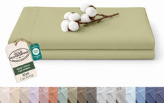 144TC cotton flat sheet Sage Green