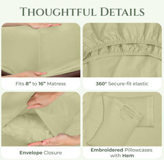 Royale Linens 144 thread Count 100% Cotton Sheet Set