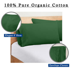 ROYALE LINENS 300 thread Count 100% Long Staple Combed Cotton Pillowcases Set Of 2 - Ultra Soft - Queen Bed Pillow Cover - 20"x30" - Breathable, Cool & Crisp Percale White Pillow Cases