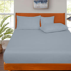 Royale Linens 100% Organic Cotton Percale Weave Super Soft Deep Pocket Bottom Sheets Elastic Sheet Fitted Sheets Only